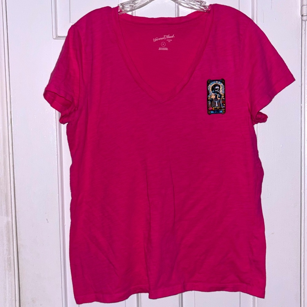 The Karen pink v-neck tee shirt 👚